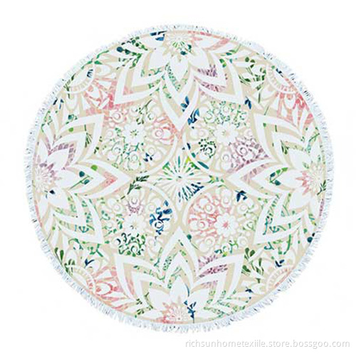 wholesale flower round beach towel